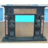 Black and Brown Marble Fireplace