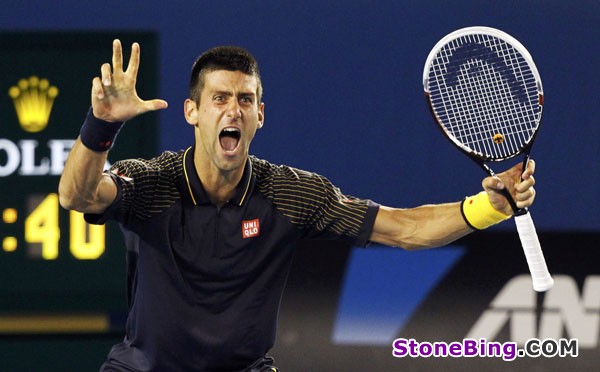 Djokovic's first hat-trick at Australian Open