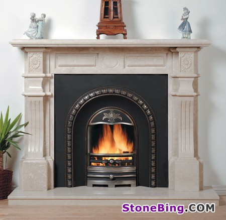 White Marble Fireplace TH-CSF-005