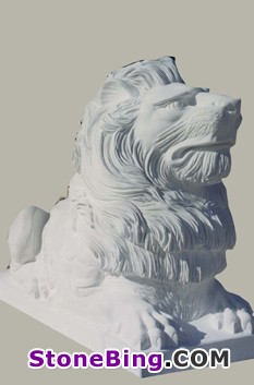 White Marble Lion Statue TH-LA-009
