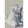 White Marble Lion Statue