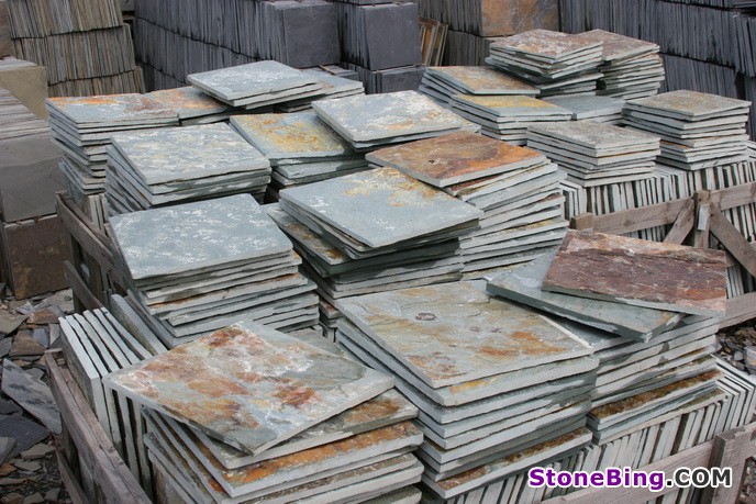Rust Green Slate Tile