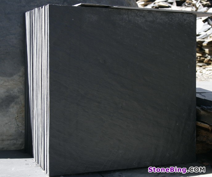 Black Smooth Slate Tile