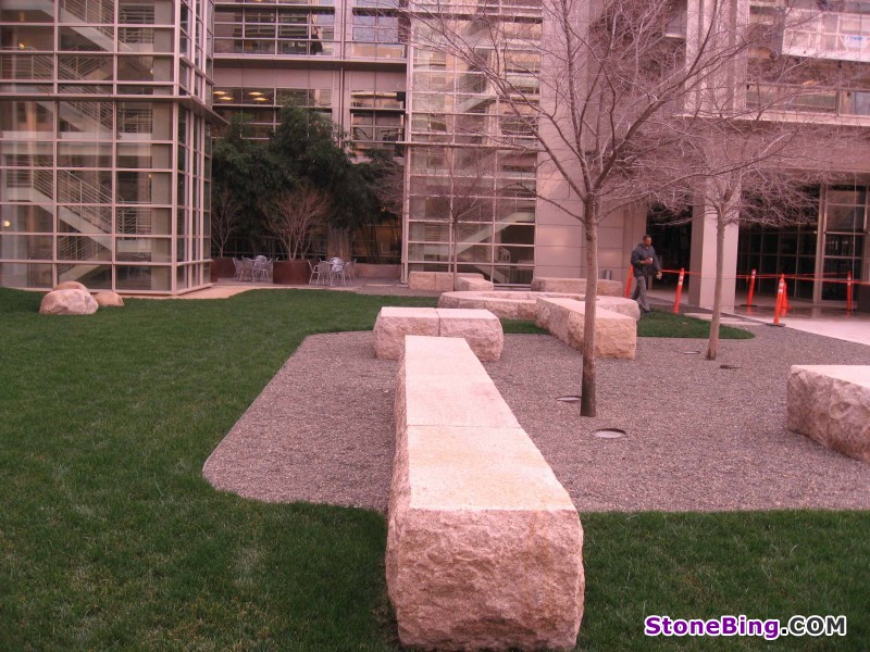Landscaping Natural Stone Bench