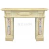 Beige Marble Fireplace