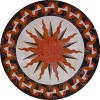 Mosaic marble medallion