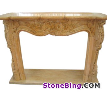 Yellow Marble Fireplace 1