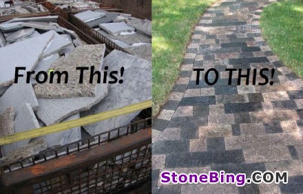 Even after recycling, natural stone retains its value and radiance