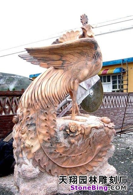 Marble Peacock Sculpture