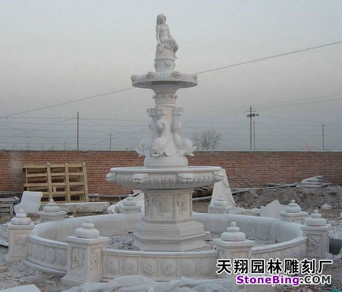 White Marble Fountain