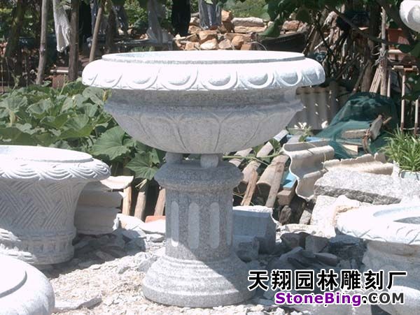 Grey Granite Flowerpot