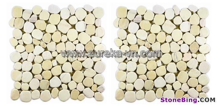 Silk Yellow Pebbles Mosaic