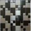 black mix silver metal mosaic