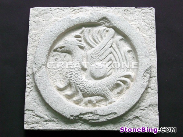 Stone Relief - Rose Finch