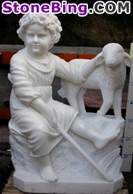 Statue-40 - Child and Sheep