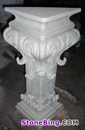 White Marble Pedestal 02