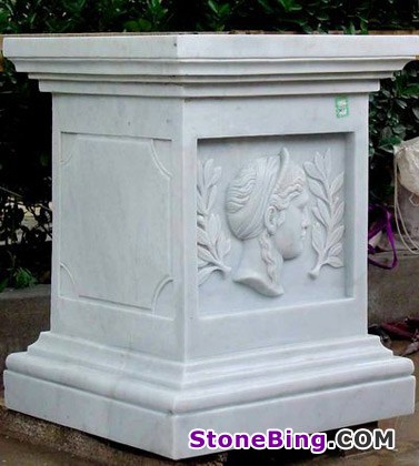 White Marble Pedestal 05
