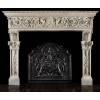 Antique 308 Limestone Fireplace