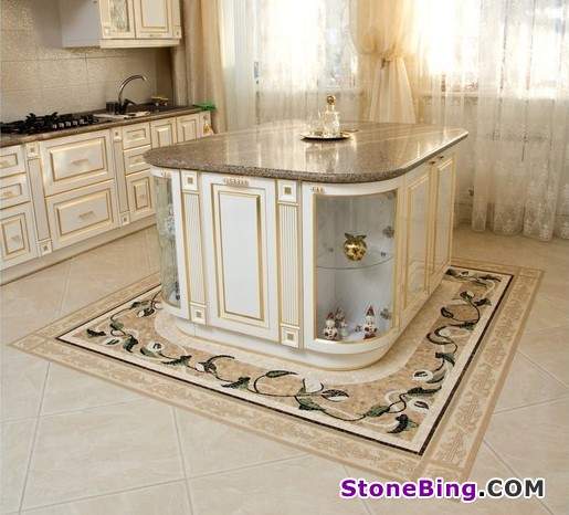 Natural Stone Mosaic Design in Kitchen