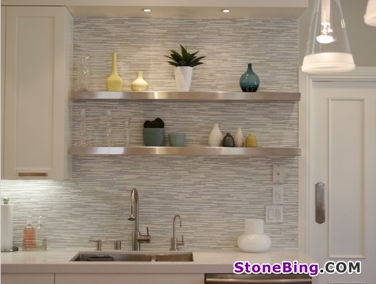 Stone Mosaic Design in Kitchen