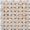 Crema Marfil Basketweave Mosaic