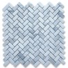 Bianco Carrara Herringbone Mosaic