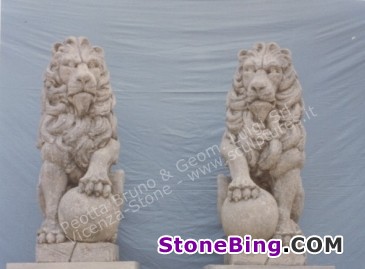 322 Lion Statues with Balls