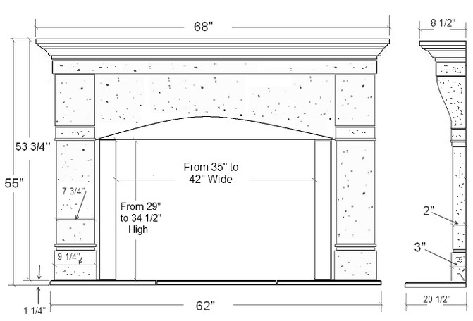 Toscana Stone Mantel