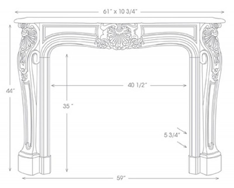 128 Louis XV Marble Mantel