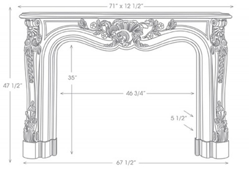 105 Louis XV Marble Mantel