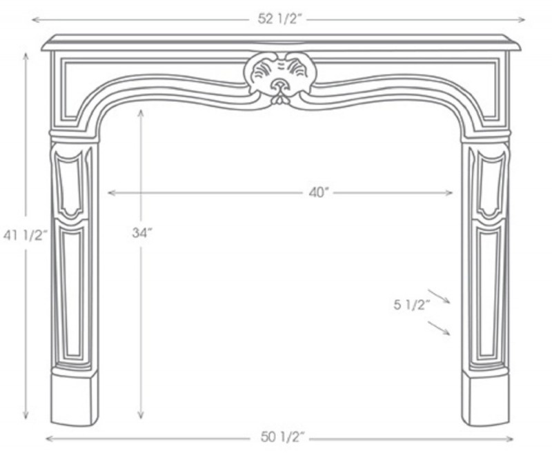 106 Louis XV Fireplace Mantel