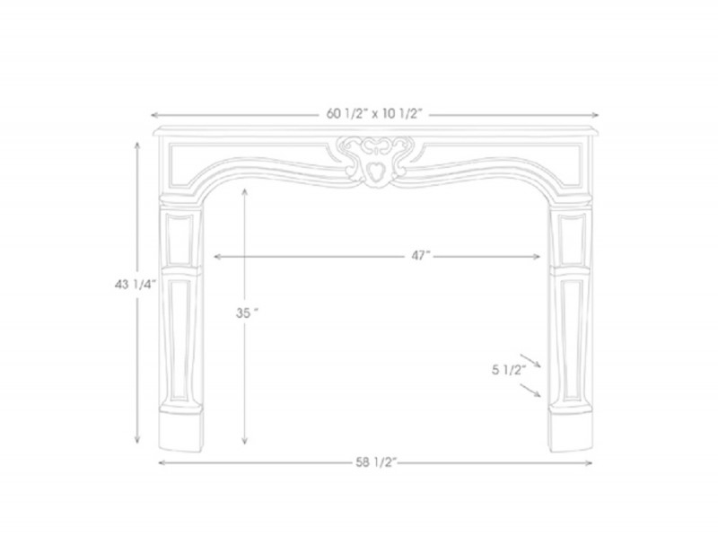 115 Louis XV Marble Mantel