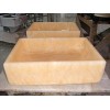 Square travertine sink