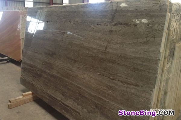 Maroon Travertine Slab