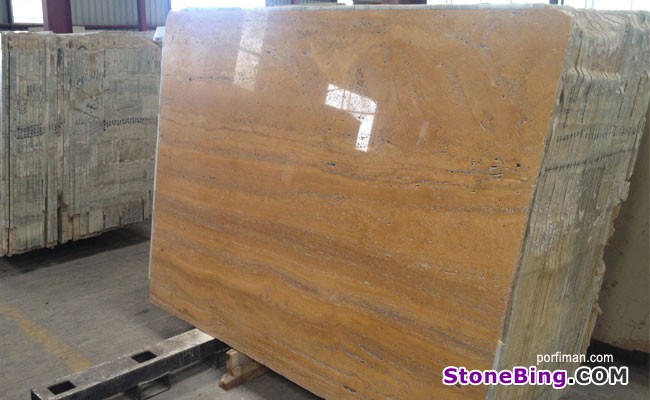 Yellow Travertine Slab