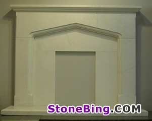 White Simple Style Fireplace