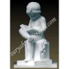 White Marble Child Statue