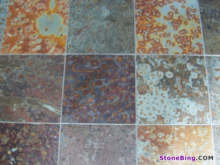 Multicolor Slate Slab & Tile