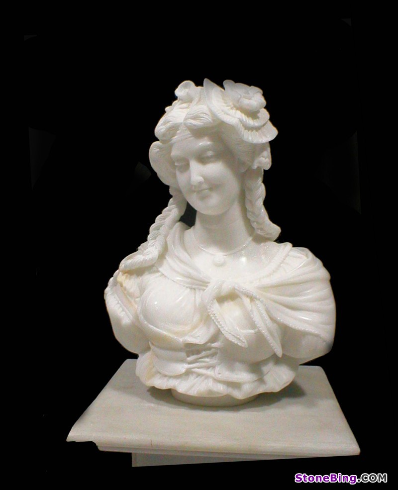 White Marble Lady Statue