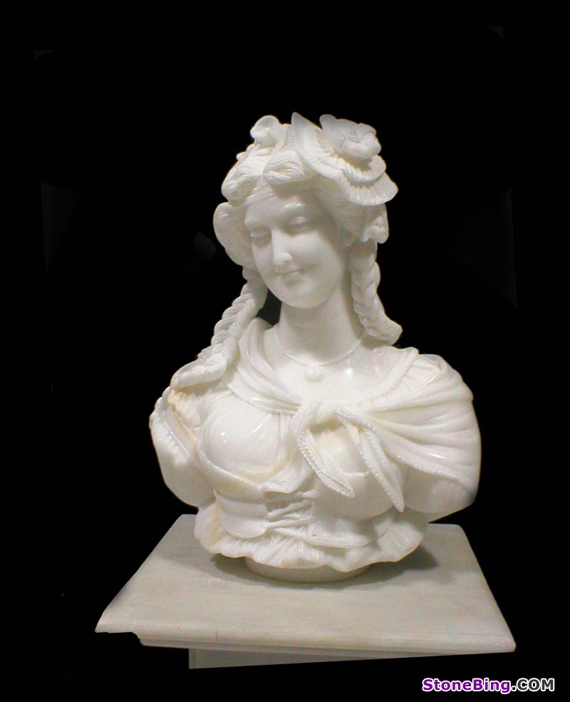 White Marble Lady Statue