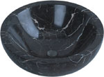 Black Marble Round Sink
