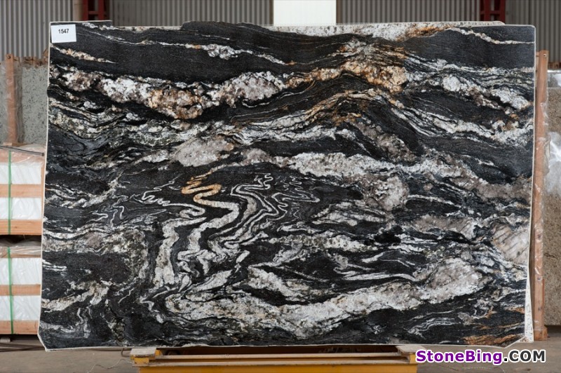 Black Fusion Granite Slab