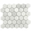 Carara Bianco Honeycomb Mosaic