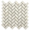 Oyster Beige Herringbone Mosaic
