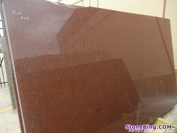 Ruby Red Granite Slab