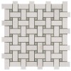 Thassos White Basket Weave Mosaic