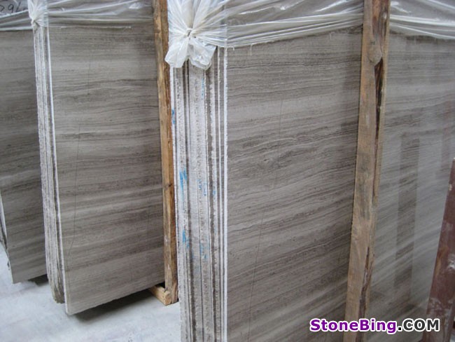 Wooden Grey Marble Slab