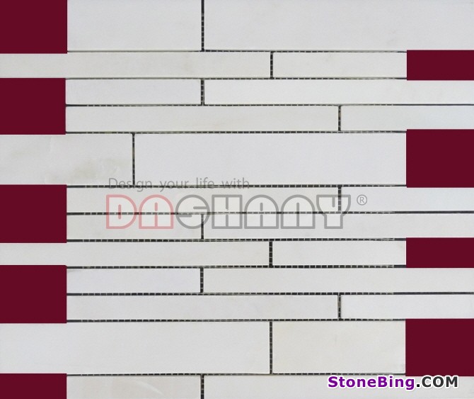 White Novita Marble Mosaic