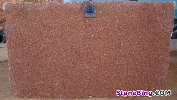 Coral Red Granite Slab