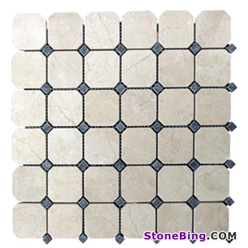 Krem Beige Marble Mosaic